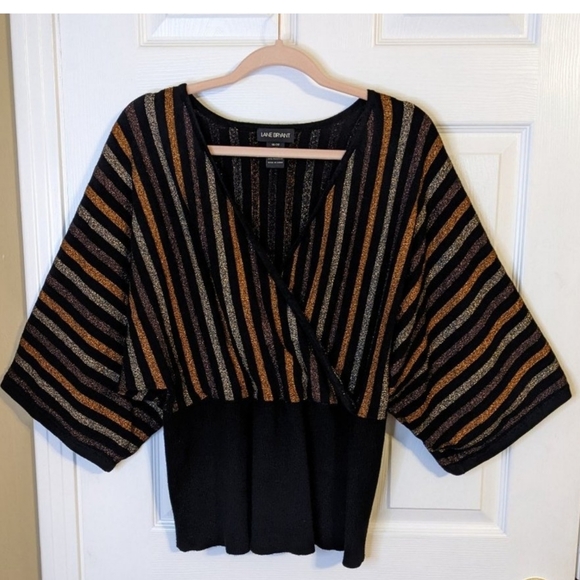 🍂 FABULOUS METALLIC DOLMAN SLEEVE SWEATER - Picture 2 of 6
